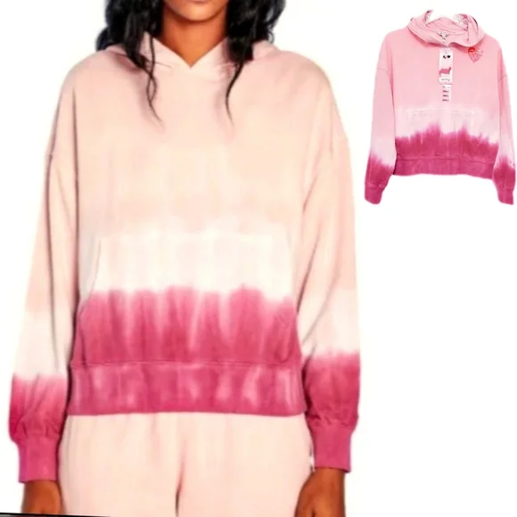 NWT Wildfox Set Womens Pink Gradient Tie Dye Olivia Hoodie & Joggers Set - Picture 3 of 15